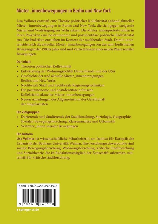Produktbild: Mieter_innenbewegungen in Berlin und New York