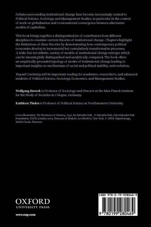 Produktbild: Beyond Continuity Institutional Change in Advanced Political Economies (Paperback)