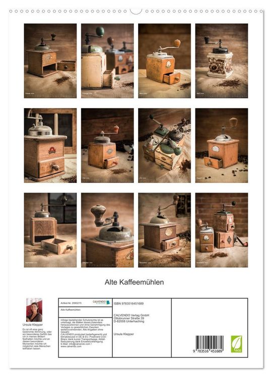 Produktbild: Alte Kaffeem&uuml;hlen (hochwertiger Premium Wandkalender 2026 DIN A2 hoch), Kunstdruck in Hochglanz