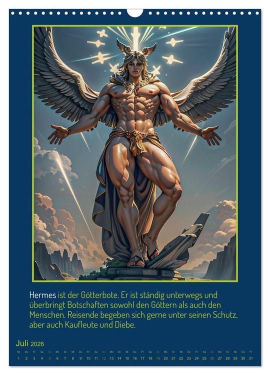 Produktbild: Olympische G&ouml;tter (Wandkalender 2026 DIN A3 hoch), CALVENDO Monatskalender
