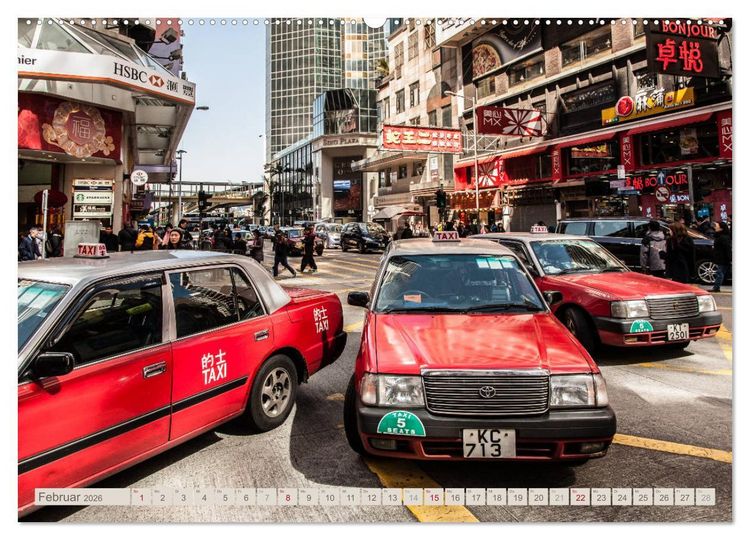 Produktbild: HONGKONG Skyline und Stadtleben (hochwertiger Premium Wandkalender 2026 DIN A2 quer), Kunstdruck in Hochglanz