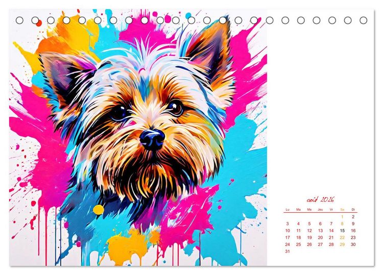 Produktbild: Show canin (Calendrier de bureau 2026 DIN A5 vertical), CALVENDO calendrier mensuel
