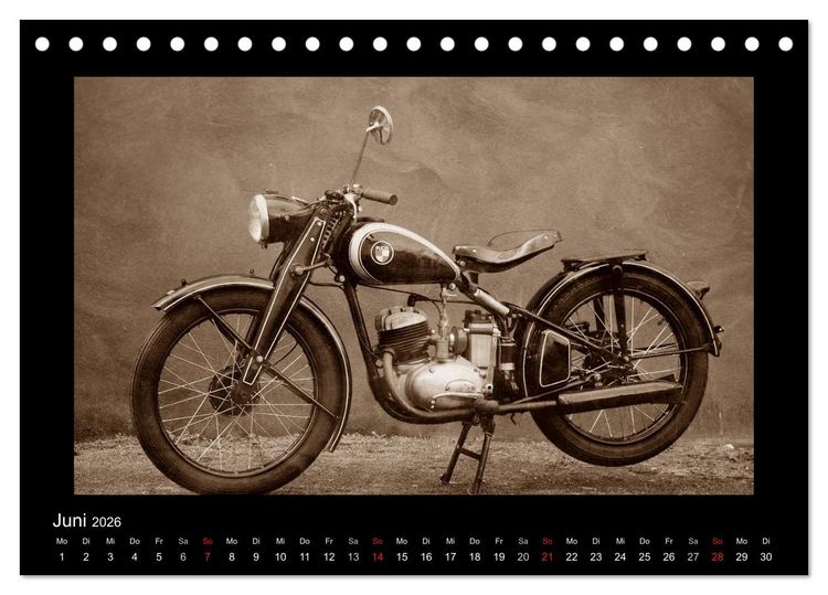 Produktbild: Motorrad Oldtimer aus &Ouml;sterreich (Tischkalender 2026 DIN A5 quer), CALVENDO Monatskalender