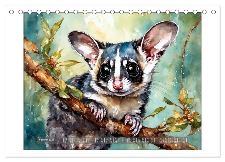Produktbild: Liebenswerte Beuteltiere (Tischkalender 2026 DIN A5 quer), CALVENDO Monatskalender