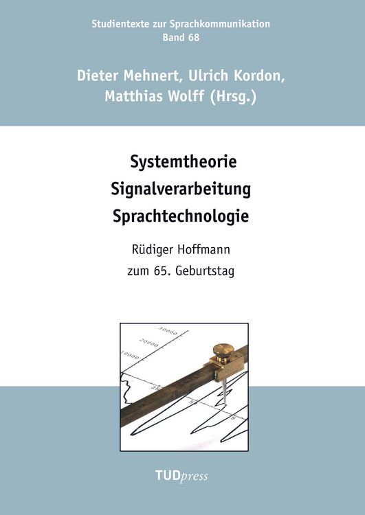 Produktbild: Systemtheorie Signalverarbeitung Sprachtechnologie
