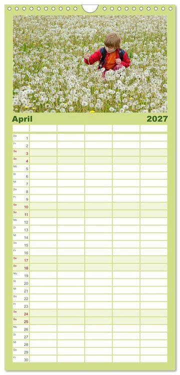Produktbild: Familienplaner 2027 - Wir lieben die Natur! mit 5 Spalten (Wandkalender, 21 x 45 cm) CALVENDO