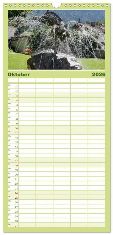 Produktbild: Familienplaner 2026 - Das Zugspitzegebiet mit 5 Spalten (Wandkalender, 21 x 45 cm) CALVENDO