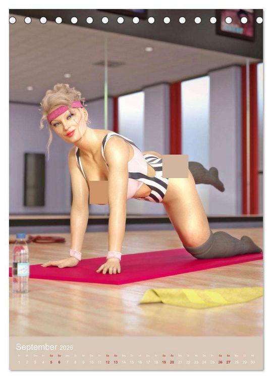 Produktbild: Pin Up Sport (Tischkalender 2026 DIN A5 hoch), CALVENDO Monatskalender