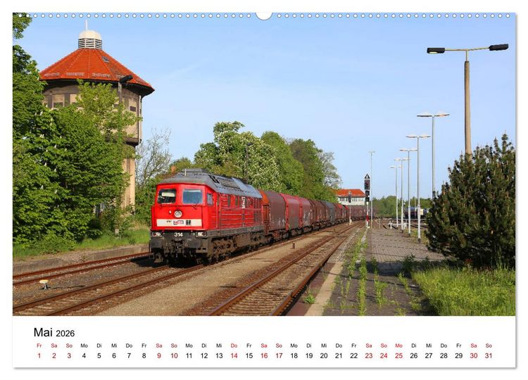 Produktbild: Unterwegs auf den Schienenwegen von Ostsachsen (hochwertiger Premium Wandkalender 2026 DIN A2 quer), Kunstdruck in Hochglanz