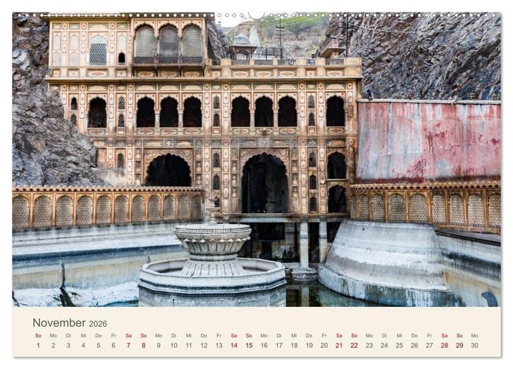 Produktbild: Rajasthan - Architektur im Land der K&ouml;nige (hochwertiger Premium Wandkalender 2026 DIN A2 quer), Kunstdruck in Hochglanz