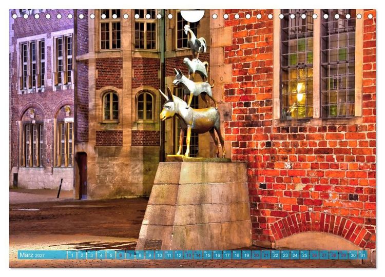 Produktbild: Kalender Hansestadt Bremen a. d. Weser, 2027 (Wandkalender 2027 DIN A4 quer), CALVENDO Monatskalender