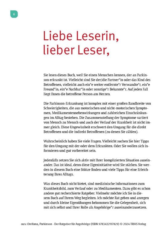 Produktbild: Parkinson. Der Ratgeber f&uuml;r Angeh&ouml;rige