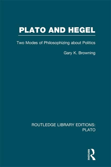Produktbild: Plato and Hegel (RLE: Plato)