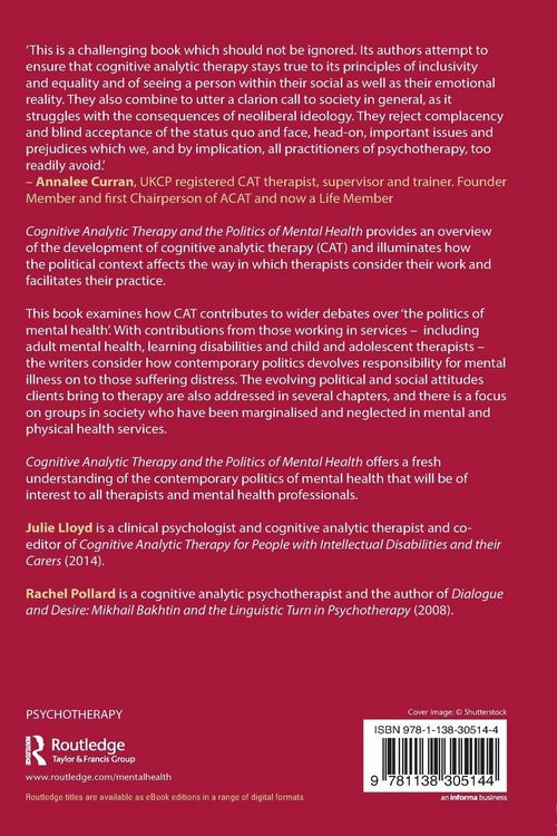 Produktbild: Cognitive Analytic Therapy and the Politics of Mental Health