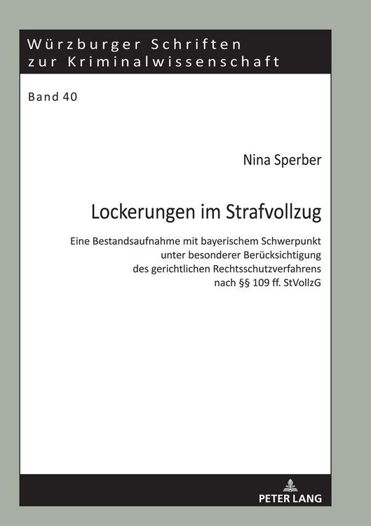 Produktbild: Lockerungen im Strafvollzug