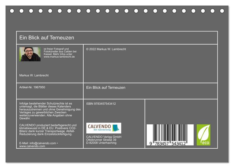 Produktbild: Ein Blick auf Terneuzen (Tischkalender 2026 DIN A5 quer), CALVENDO Monatskalender