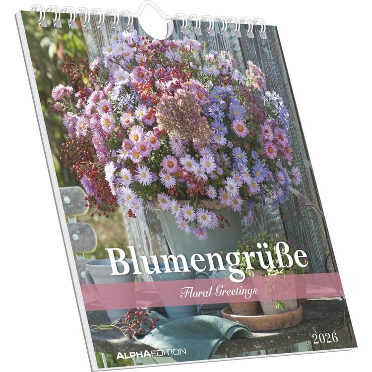 Bild vom Artikel Blumengrüße 2026 - Postkartenkalender 16x17 cm - Blumen - zum Aufstellen oder Aufhängen - Monatskalendarium - Gadget - Mitbringsel - Alpha Edition vom Autor Alpha Edition
