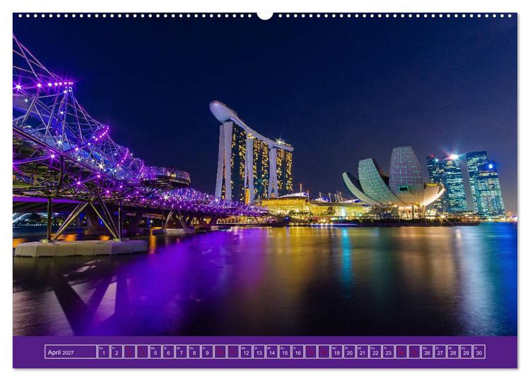 Produktbild: Metropolen - Asiens sch&ouml;nste St&auml;dte bei Nacht (Wandkalender 2027 DIN A2 quer), CALVENDO Monatskalender