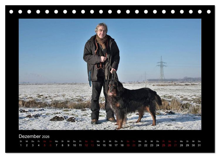 Produktbild: Der Hovawart... Dein Freund f&uuml;rs Leben ! (Tischkalender 2026 DIN A5 quer), CALVENDO Monatskalender