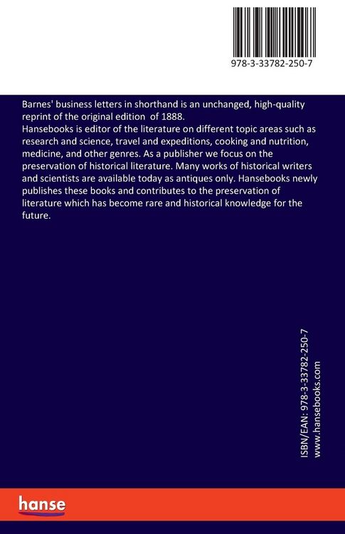Produktbild: Barnes' business letters in shorthand