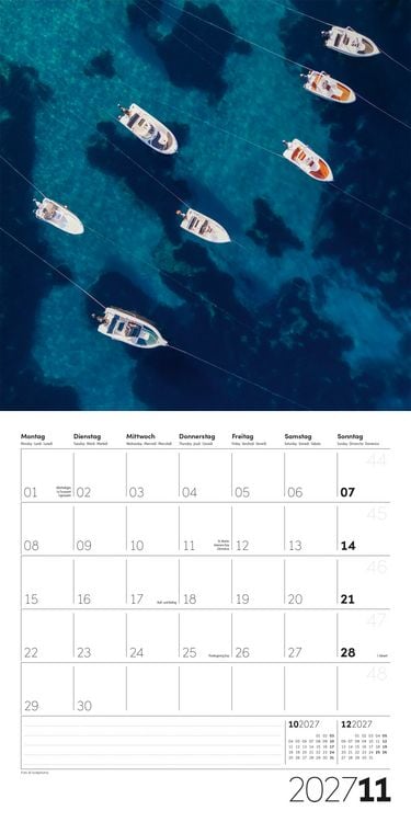 Produktbild: Die Farbe Blau Kalender 2027 - 30x30 - Art12