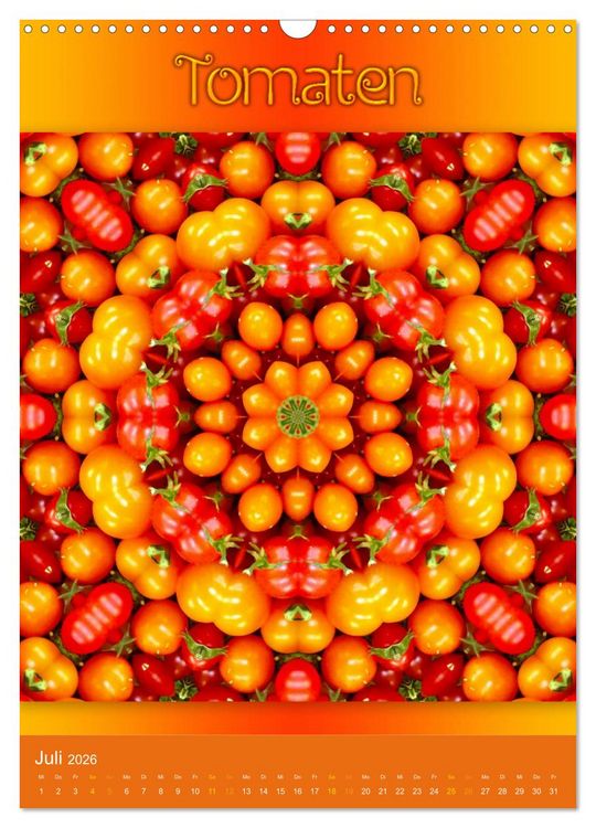 Produktbild: Kulinarische Mandalas (Wandkalender 2026 DIN A3 hoch), CALVENDO Monatskalender