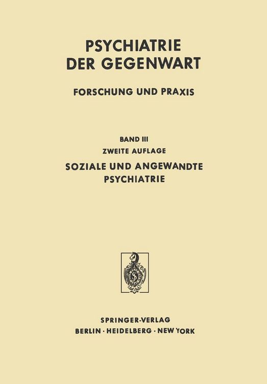 Produktbild: Soziale und Angewandte Psychiatrie