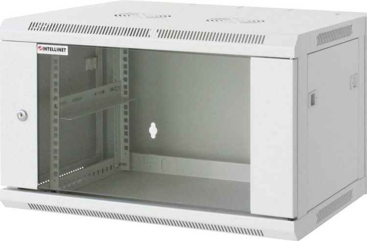 Produktbild: Intellinet 711715 19 Zoll Wandgeh&auml;use (B x H x T) 570 x 370 x 450mm 6 HE Schwarz (RAL 9005)