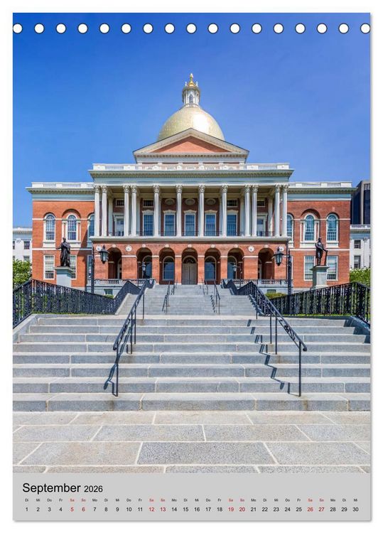 Produktbild: BOSTON Historie und urbane Idylle (Tischkalender 2026 DIN A5 hoch), CALVENDO Monatskalender