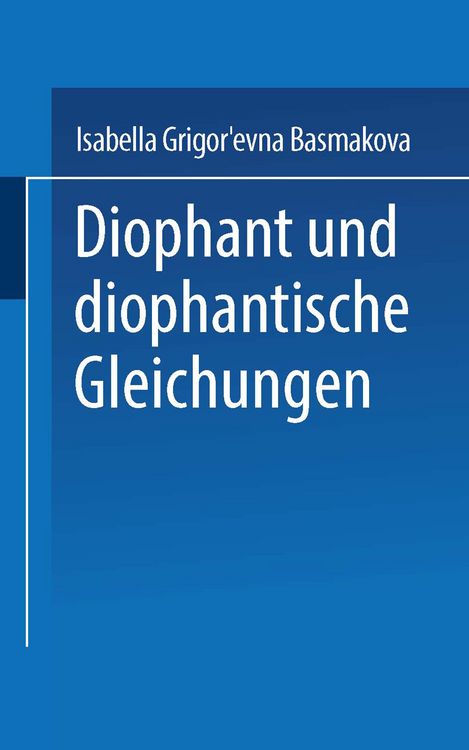 Produktbild: Diophant und diophantische Gleichungen