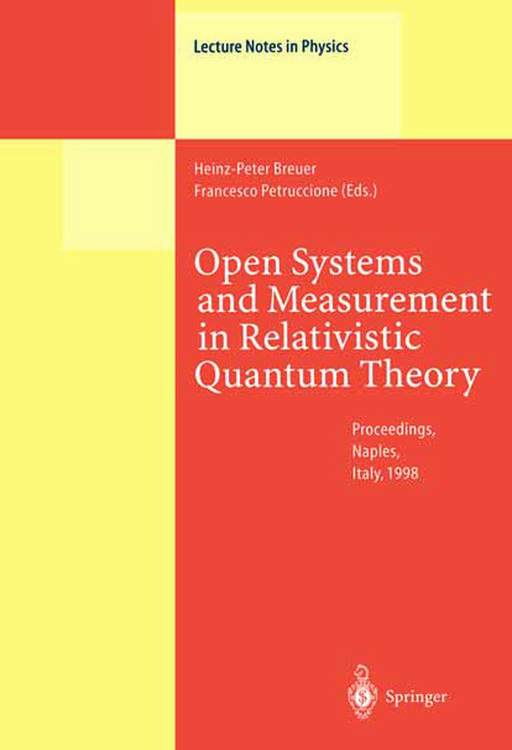 Produktbild: Open Systems and Measurement in Relativistic Quantum Theory