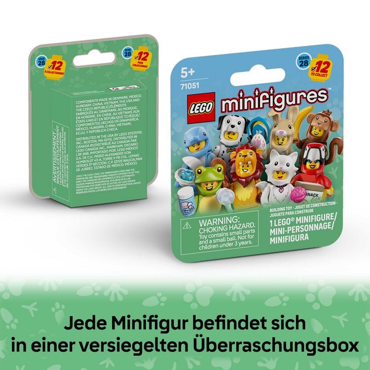 Produktbild: LEGO 71051 Minifiguren Tiere Serie 28, Spielzeug f&uuml;r Kinder ab 6 Jahre
