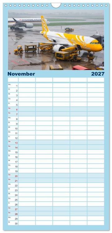 Produktbild: Familienplaner 2027 - Airbus A320 Das Brot und Butter Flugzeug mit 5 Spalten (Wandkalender, 21 x 45 cm) CALVENDO