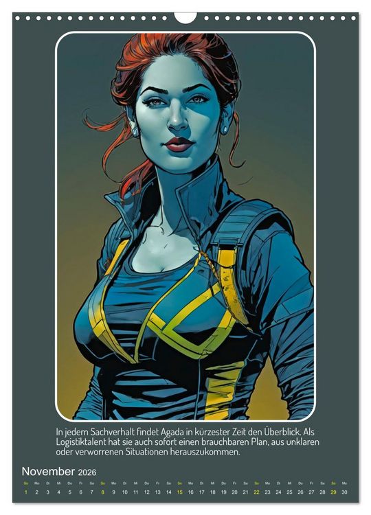 Produktbild: Starke Frauen im Comicbook-Stil (Wandkalender 2026 DIN A3 hoch), CALVENDO Monatskalender