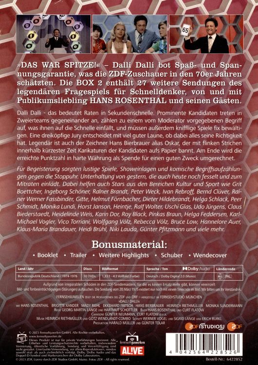 Produktbild: Dalli Dalli - Box 2: Die Jahre 1974-1976 (27 Sendungen) (Fernsehjuwelen) [10 DVDs]