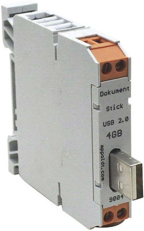 Produktbild: Appoldt USB-Stick f&uuml;r Hutschiene 1 St. USB2.0-8GB-A IP54