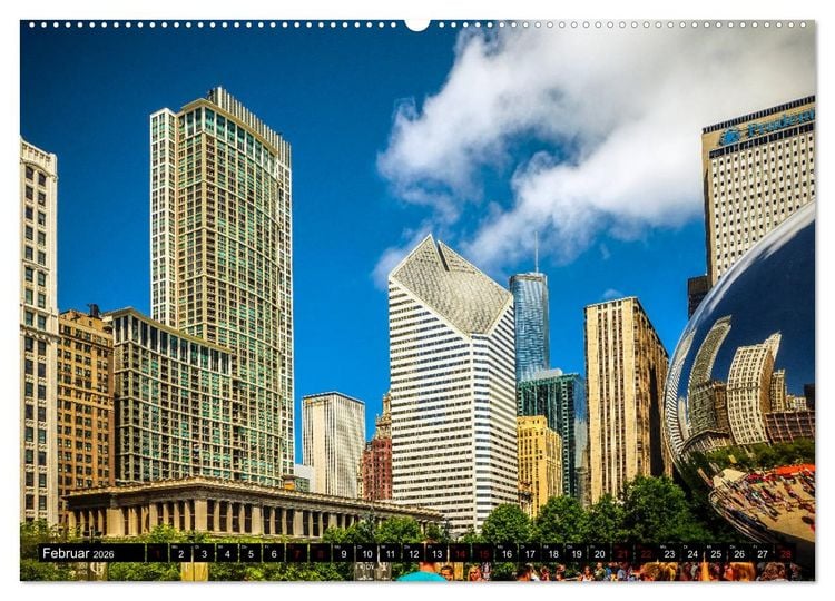 Produktbild: Chicago Impressionen (Wandkalender 2026 DIN A2 quer), CALVENDO Monatskalender