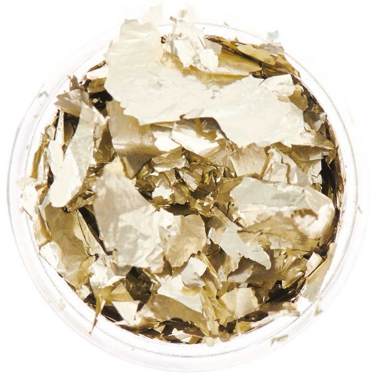 Produktbild: Blattmetall Flocken Gold hell, 0,3g