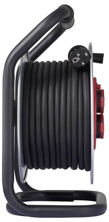 Produktbild: Sygonix SY-10236108 Kabeltrommel 20m Schwarz Schutzkontakt-Stecker