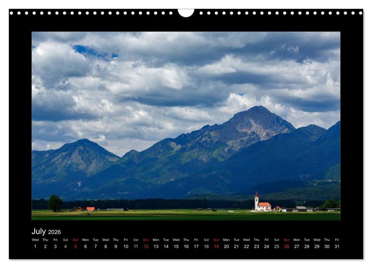 Produktbild: Landscapes of Slovenia (Wall Calendar 2026 DIN A3 landscape), CALVENDO 12 Month Wall Calendar