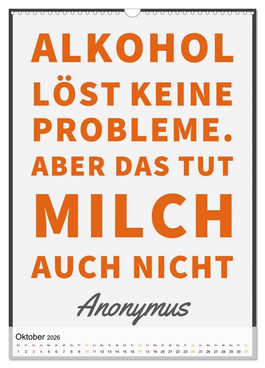 Produktbild: Dichter als Goethe - Der literarische Alkohol-Kalender (Wandkalender 2026 DIN A3 hoch), CALVENDO Monatskalender