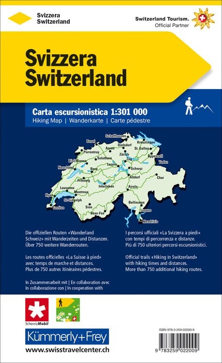 Produktbild: KuF Schweiz Wanderkarte