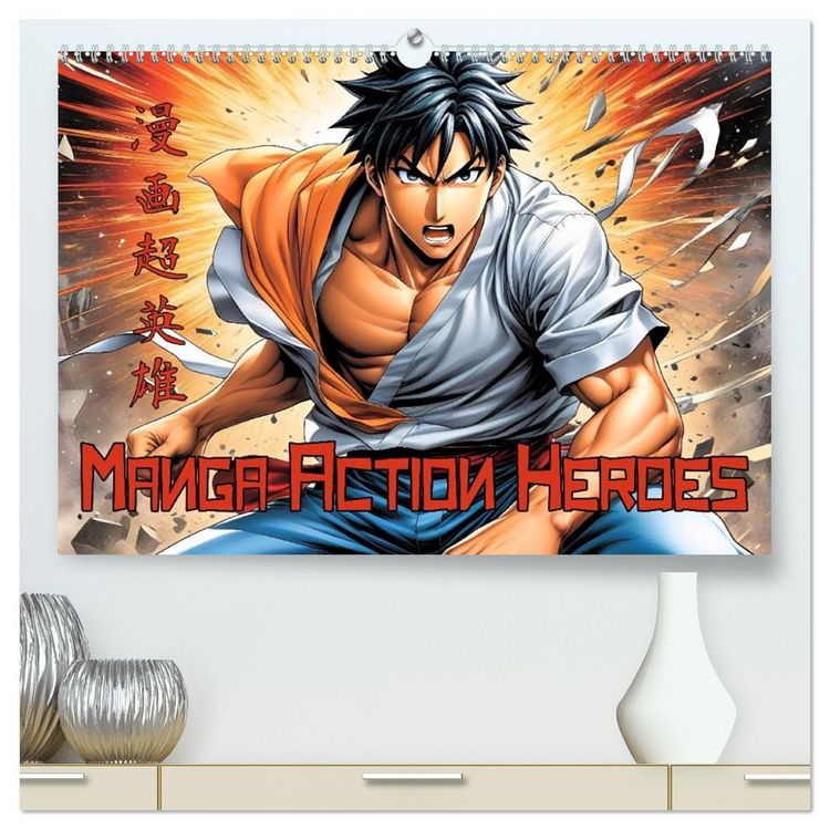 Produktbild: Manga Action Heroes (hochwertiger Premium Wandkalender 2026 DIN A2 quer), Kunstdruck in Hochglanz