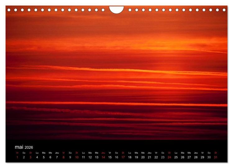 Produktbild: Couchers de soleil (Calendrier mural 2026 DIN A4 vertical), CALVENDO calendrier mensuel