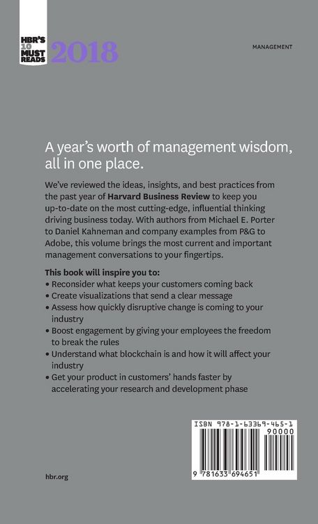 Produktbild: HBR's 10 Must Reads 2018