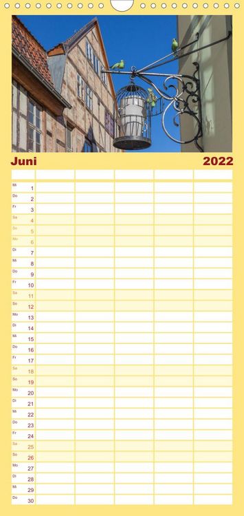 Produktbild: Familienplaner Quedlinburg ganz nah (Wandkalender 2022 , 21 cm x 45 cm, hoch)