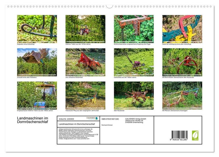 Produktbild: Landmaschinen im Dornr&ouml;schenschlaf (hochwertiger Premium Wandkalender 2027 DIN A2 quer), Kunstdruck in Hochglanz