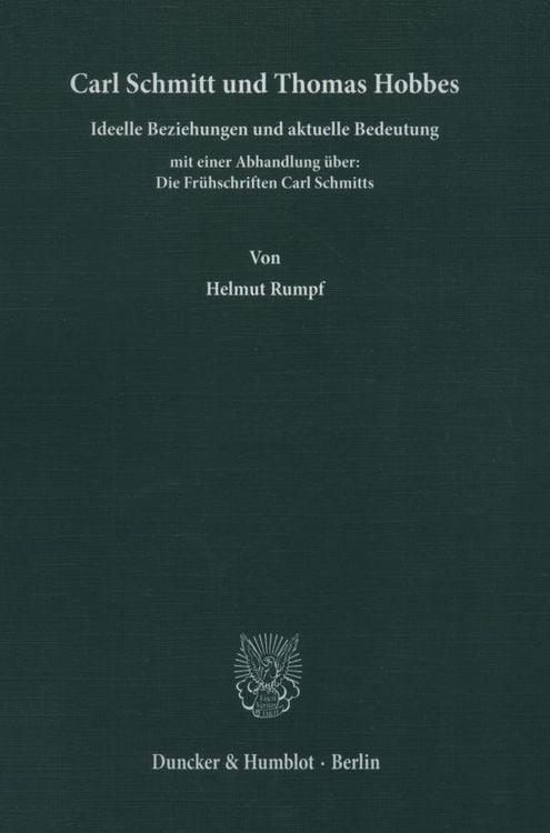 Produktbild: Carl Schmitt und Thomas Hobbes.