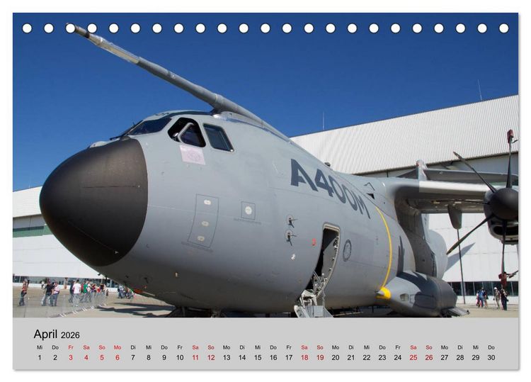 Produktbild: Transportflugzeug Airbus A400M Atlas (Tischkalender 2026 DIN A5 quer), CALVENDO Monatskalender