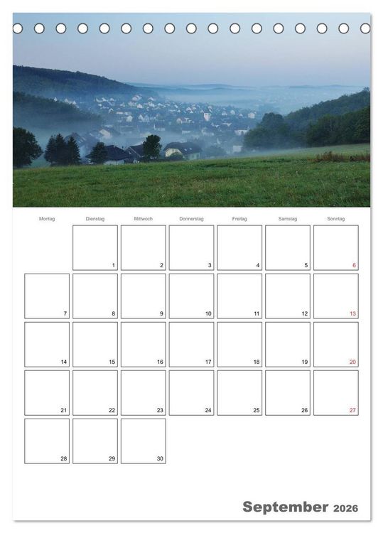 Produktbild: Das Siegerland (Tischkalender 2026 DIN A5 hoch), CALVENDO Monatskalender
